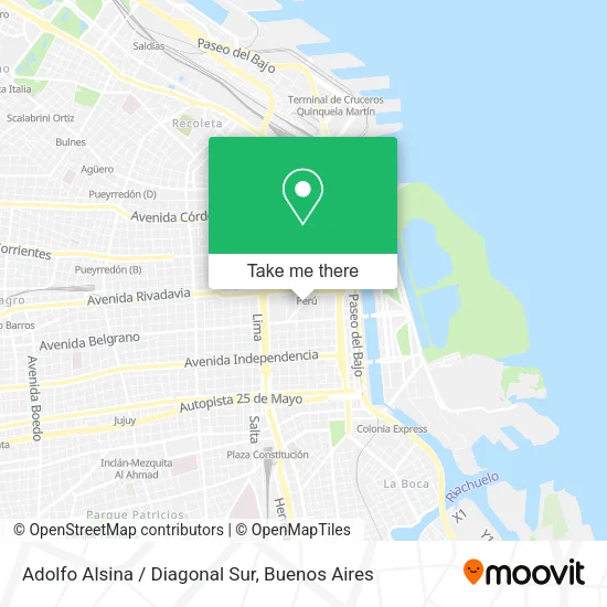Mapa de Adolfo Alsina / Diagonal Sur