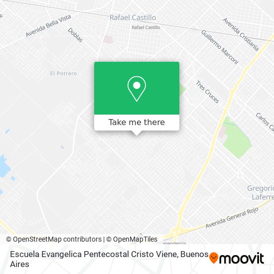 Mapa de Escuela Evangelica Pentecostal Cristo Viene