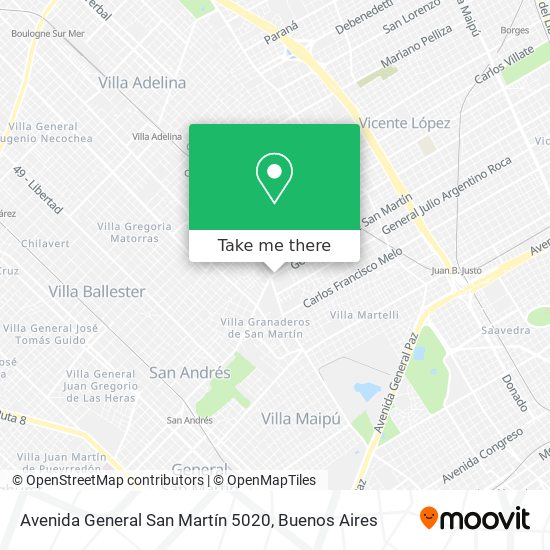Avenida General San Martín 5020 map