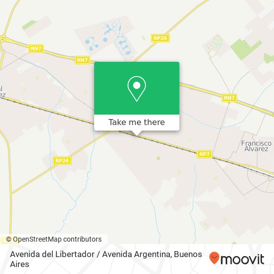 Mapa de Avenida del Libertador / Avenida Argentina