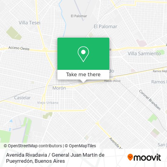 Avenida Rivadavia / General Juan Martín de Pueyrredón map