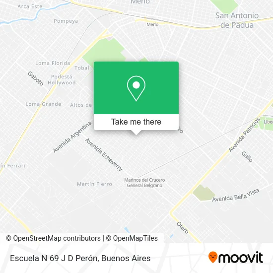 Escuela N 69 J D Perón map
