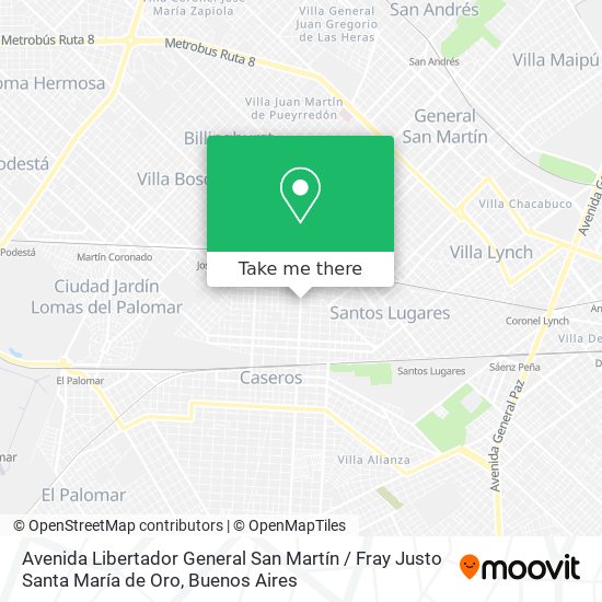 Avenida Libertador General San Martín / Fray Justo Santa María de Oro map