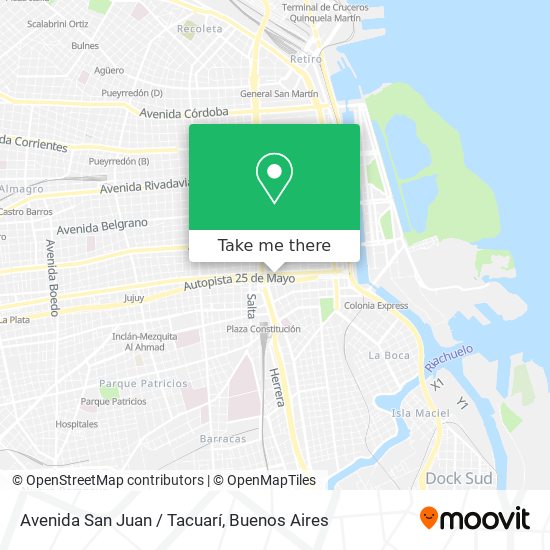 Avenida San Juan / Tacuarí map