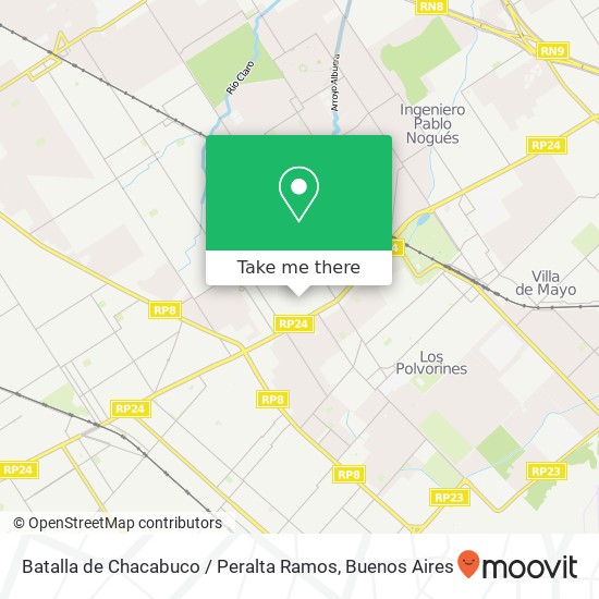 Batalla de Chacabuco / Peralta Ramos map