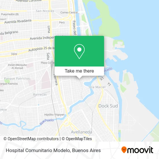 Mapa de Hospital Comunitario Modelo