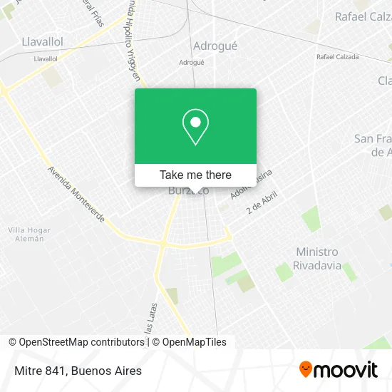 Mitre 841 map