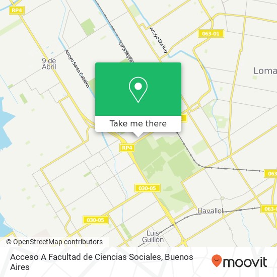 Mapa de Acceso A Facultad de Ciencias Sociales