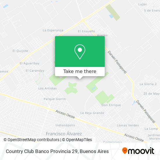 Mapa de Country Club Banco Provincia 29