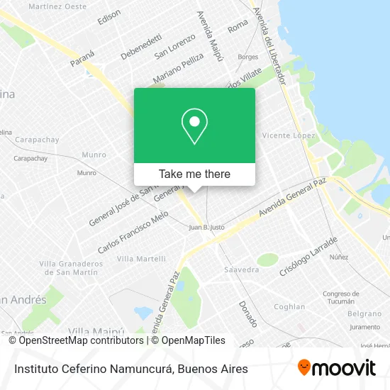 Instituto Ceferino Namuncurá map