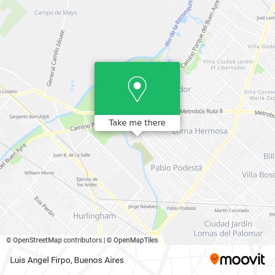 Luis Angel Firpo map