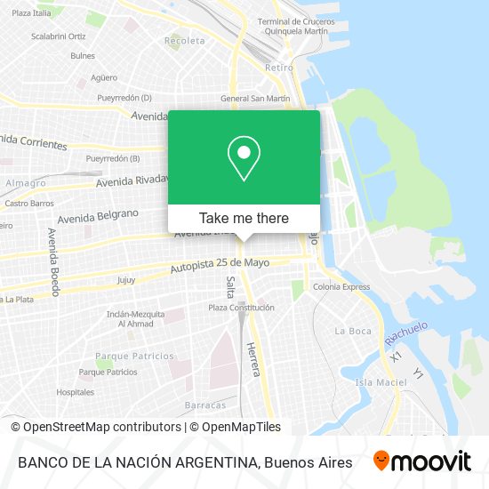 Mapa de BANCO DE LA NACIÓN ARGENTINA