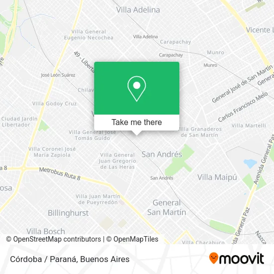 Mapa de Córdoba / Paraná