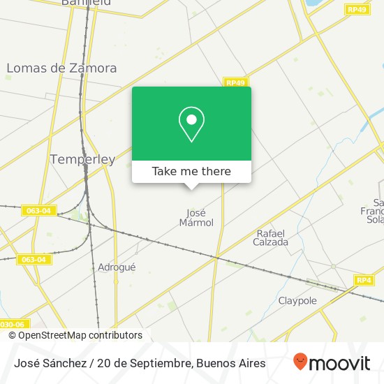 José Sánchez / 20 de Septiembre map