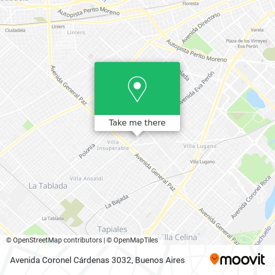 Avenida Coronel Cárdenas 3032 map