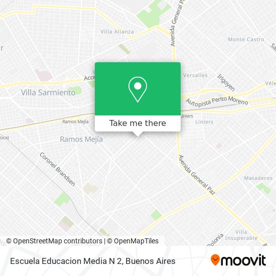 Escuela Educacion Media N 2 map