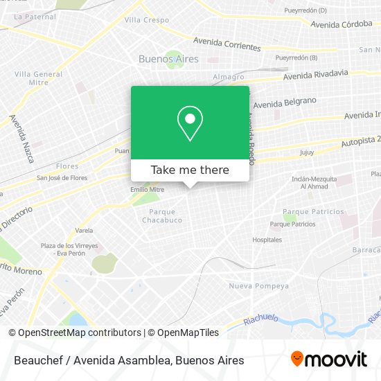 Mapa de Beauchef / Avenida Asamblea