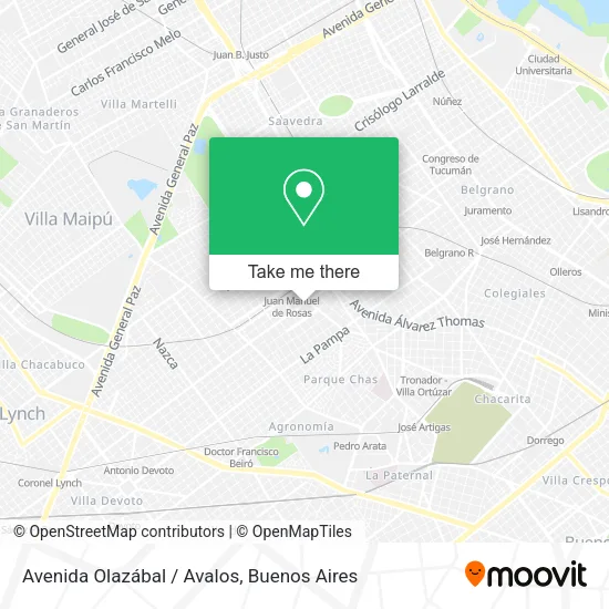 Mapa de Avenida Olazábal / Avalos