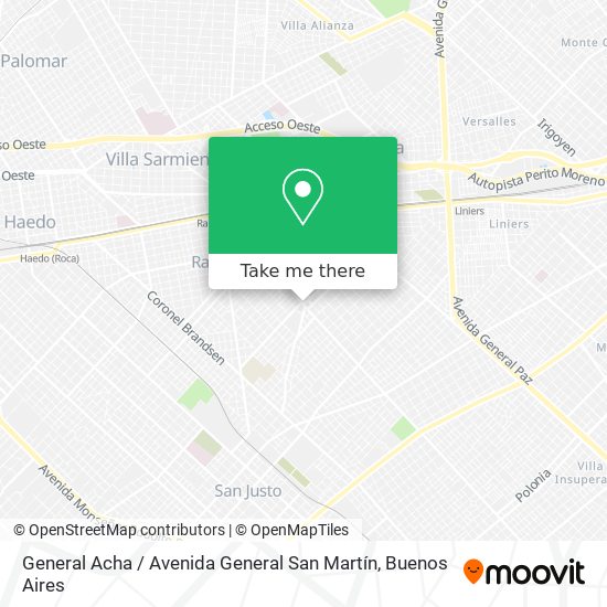 General Acha / Avenida General San Martín map