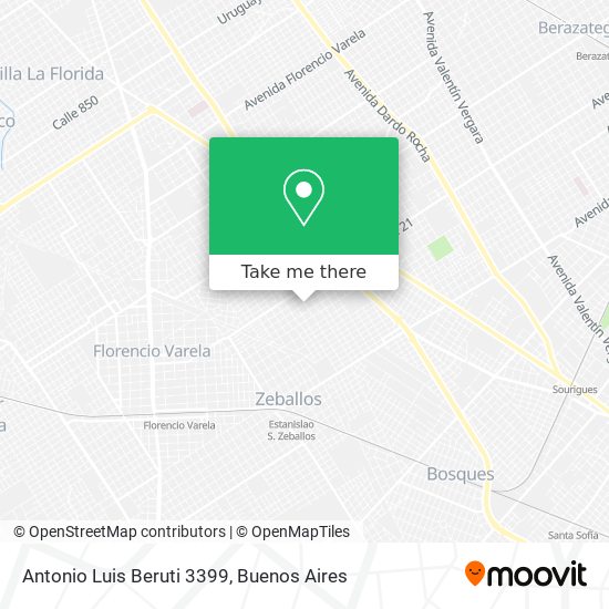 Antonio Luis Beruti 3399 map