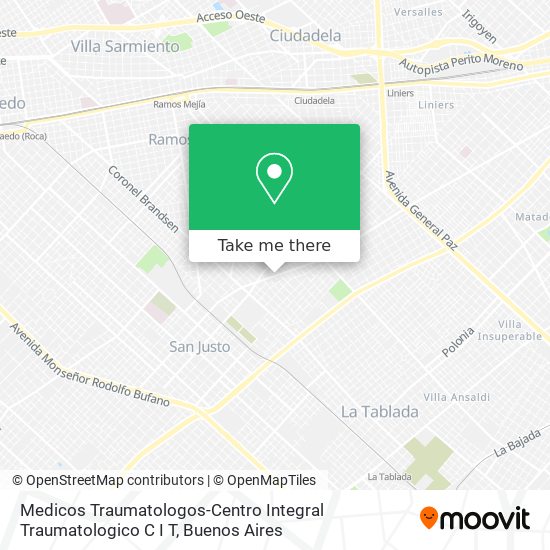 Medicos Traumatologos-Centro Integral Traumatologico C I T map