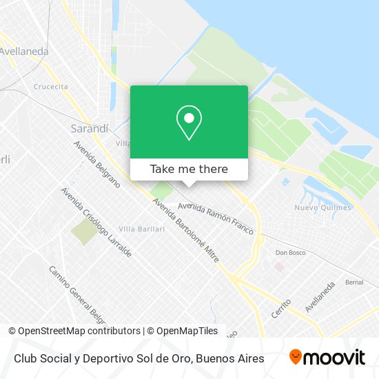 Mapa de Club Social y Deportivo Sol de Oro