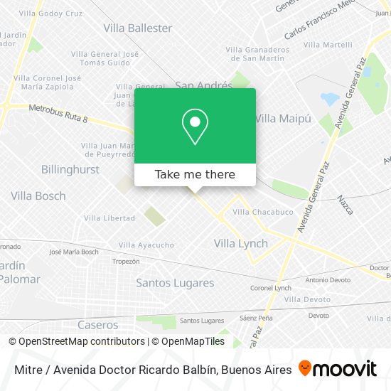 Mitre / Avenida Doctor Ricardo Balbín map