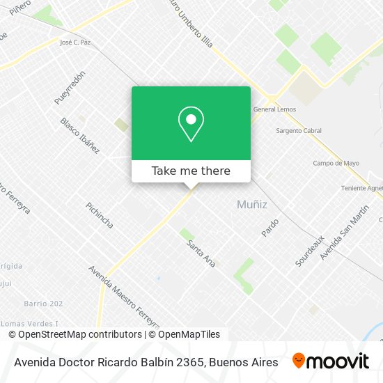 Mapa de Avenida Doctor Ricardo Balbín 2365