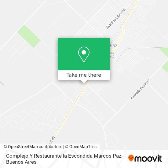 Complejo Y Restaurante la Escondida Marcos Paz map