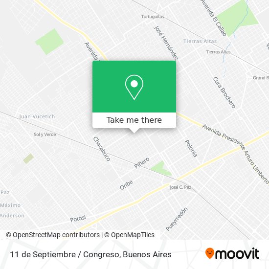 11 de Septiembre / Congreso map