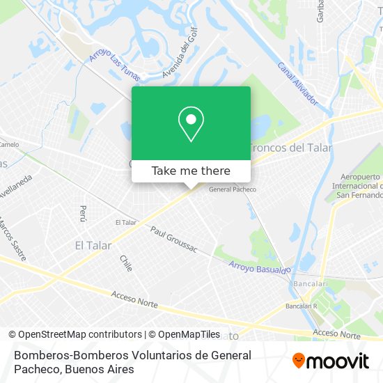 Bomberos-Bomberos Voluntarios de General Pacheco map