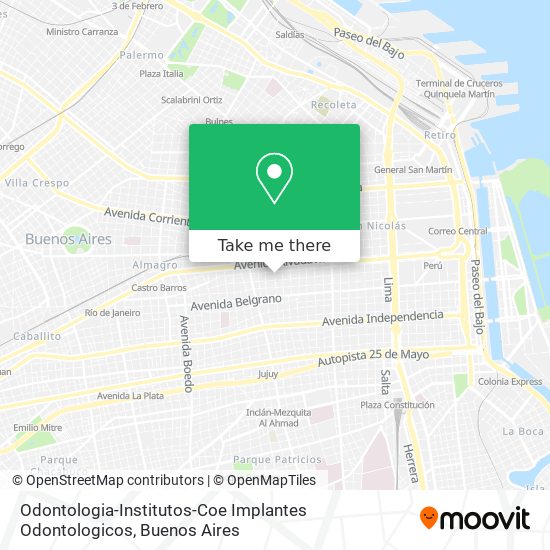 Odontologia-Institutos-Coe Implantes Odontologicos map