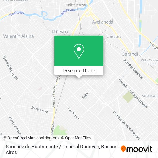 Sánchez de Bustamante / General Donovan map