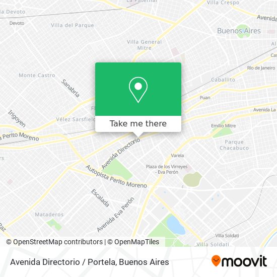 Avenida Directorio / Portela map