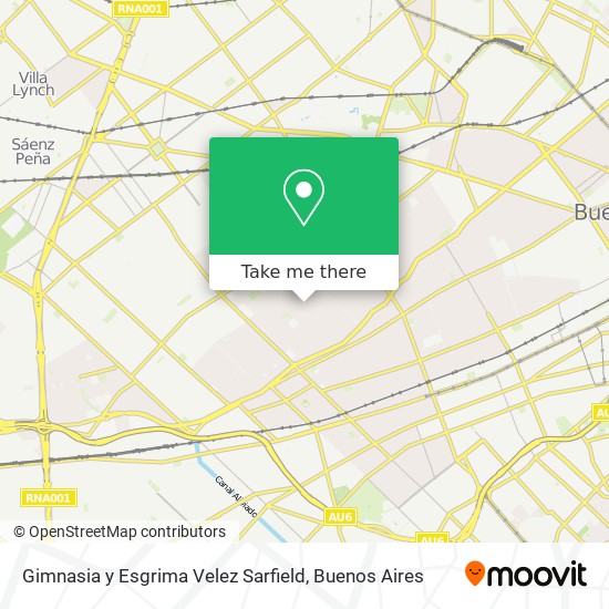 Gimnasia y Esgrima Velez Sarfield map