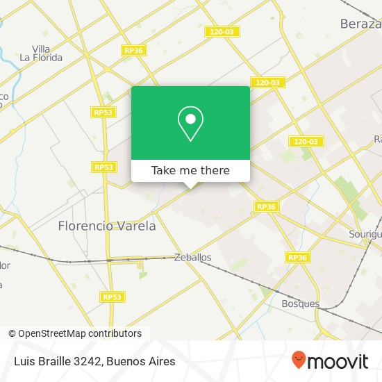 Luis Braille 3242 map