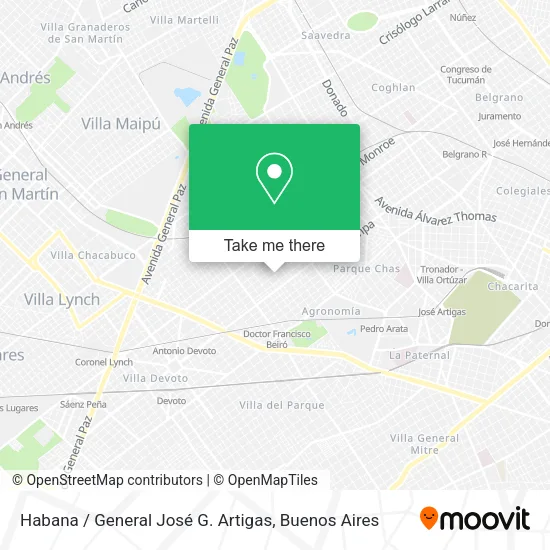 Habana / General José G. Artigas map