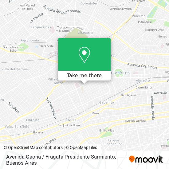Mapa de Avenida Gaona / Fragata Presidente Sarmiento