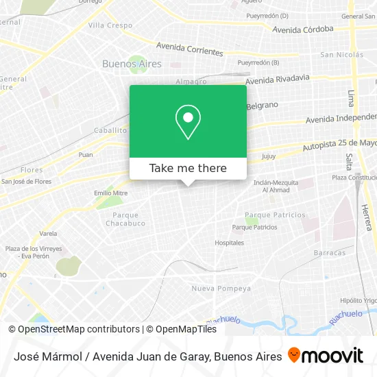 Mapa de José Mármol / Avenida Juan de Garay