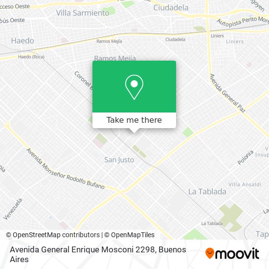 Avenida General Enrique Mosconi 2298 map