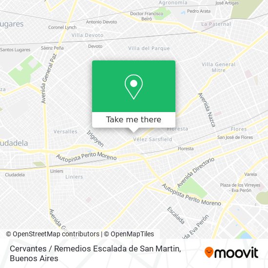 Cervantes / Remedios Escalada de San Martin map