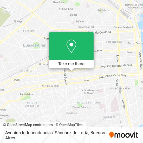 Avenida Independencia / Sánchez de Loria map