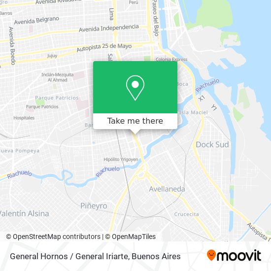 General Hornos / General Iriarte map