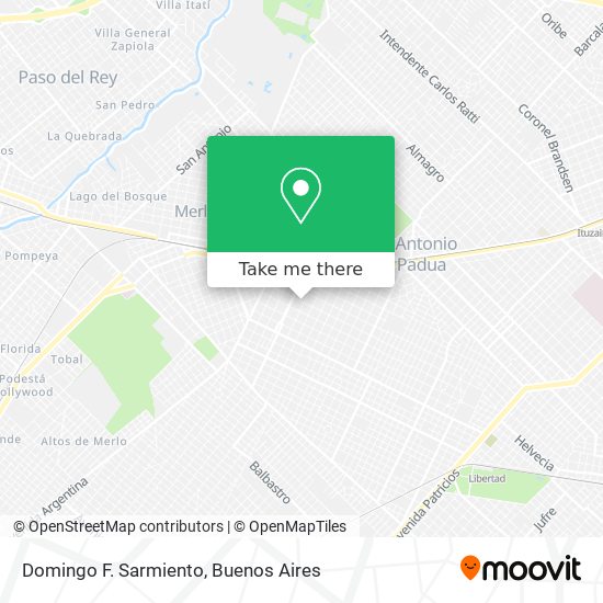 Domingo F. Sarmiento map