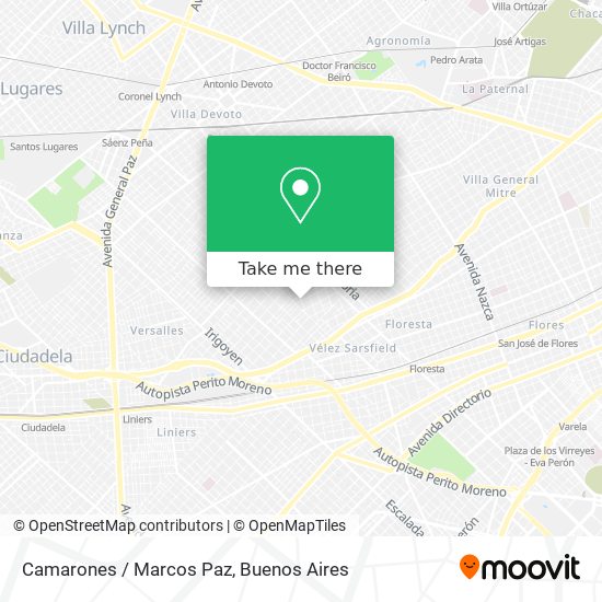 Mapa de Camarones / Marcos Paz