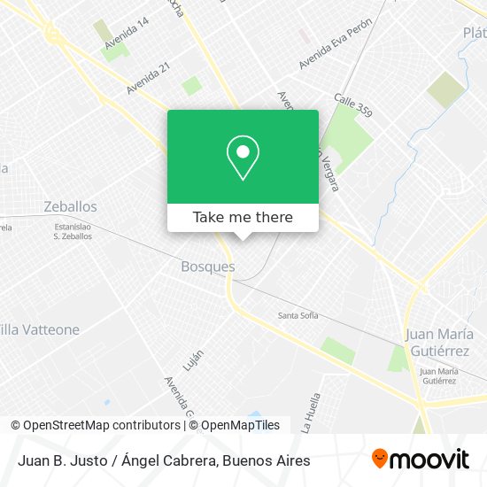 Mapa de Juan B. Justo / Ángel Cabrera