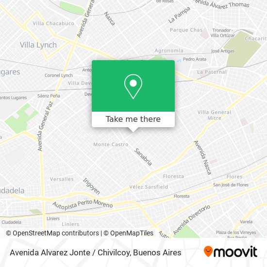 Avenida Alvarez Jonte / Chivilcoy map