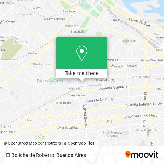 Mapa de El Boliche de Roberto
