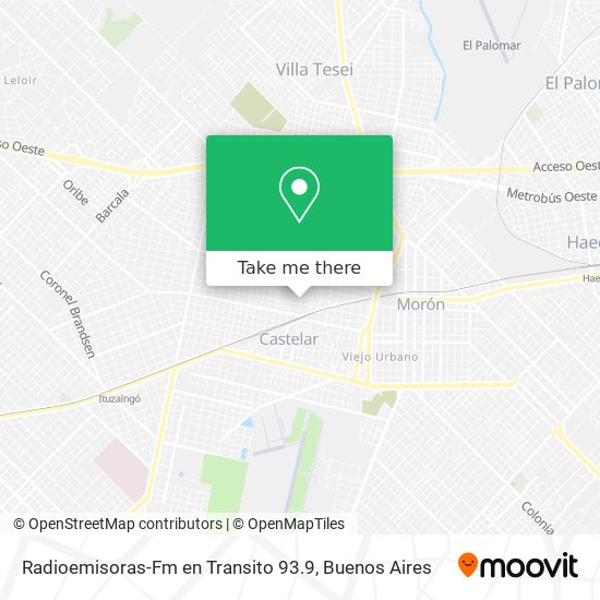 Mapa de Radioemisoras-Fm en Transito 93.9