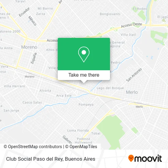 Mapa de Club Social Paso del Rey